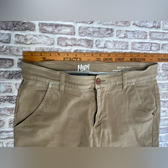 Mugsy Pants Mens 32x30 Tan Belmonts Chino Stretch Cotton Rayon Spandex - Picture 8 of 8